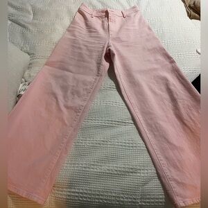 Target wide leg pink jeans